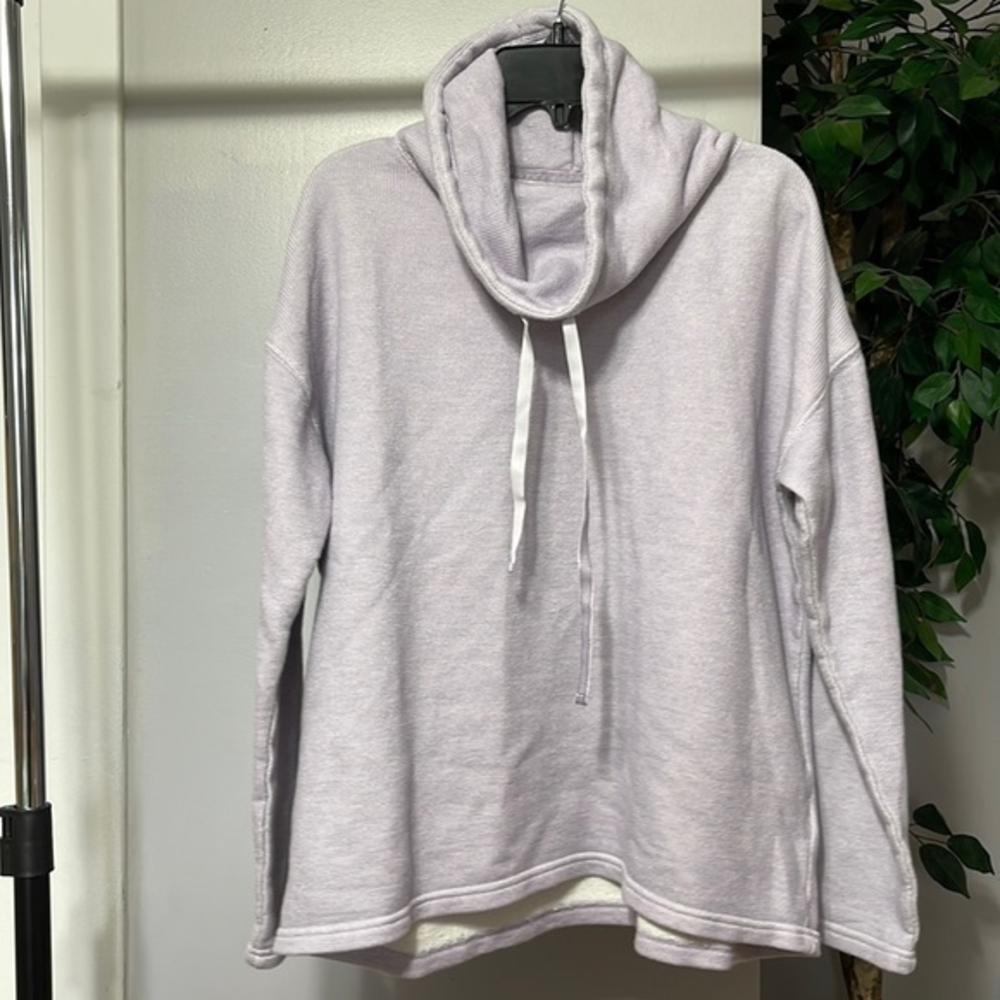 Chaps Womens Lavender Cowl Neck Pullover Sweatshirt Size S